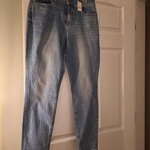 Ladies Loft Outlet Skinny Curvy Faded Denim Jeans Size 10